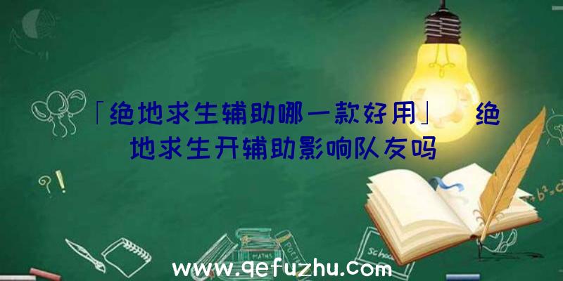 「绝地求生辅助哪一款好用」|绝地求生开辅助影响队友吗